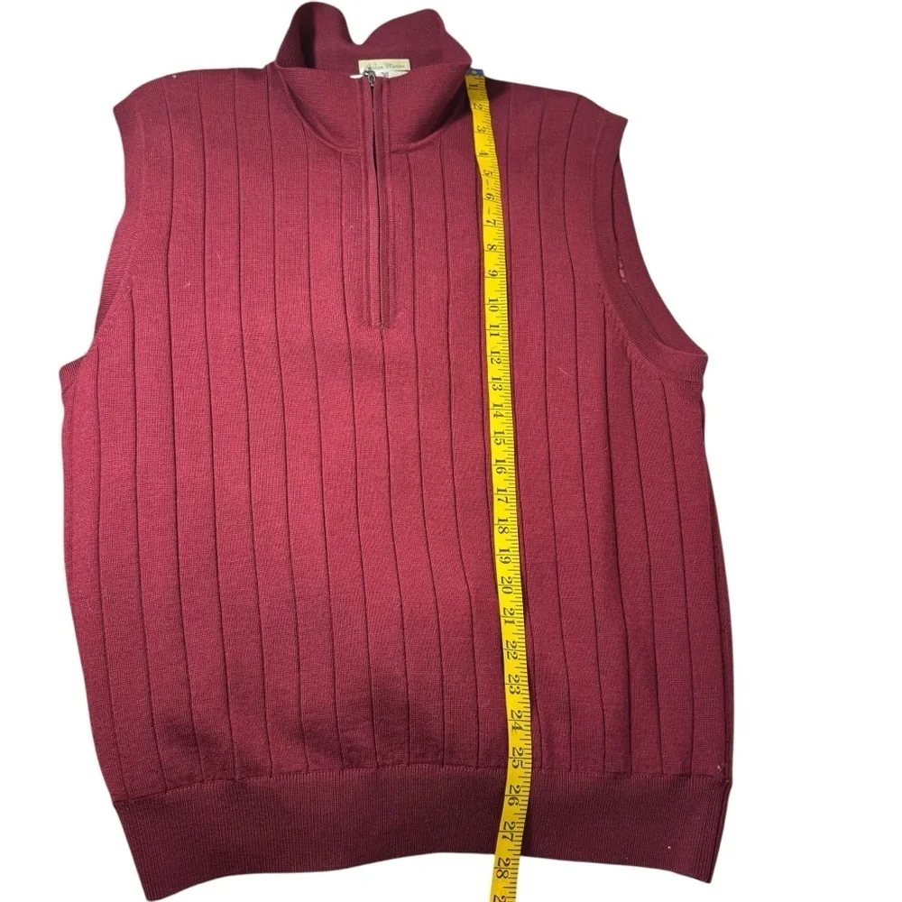 Fairway & Greene Merino Wool Golf Sweater Vest Men’s Sz M Preppy Academia